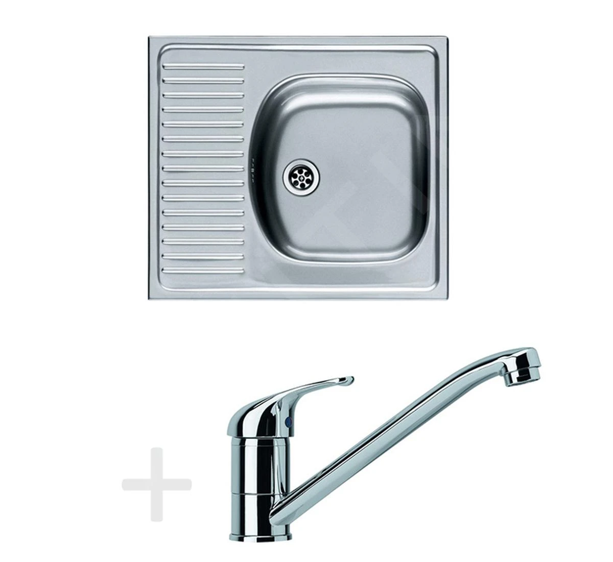 Franke Sets - Küchenset N32, Spülbecken Edelstahl ETN 611-58 + Küchenarmatur FB 250, Chrom 101.0283.215