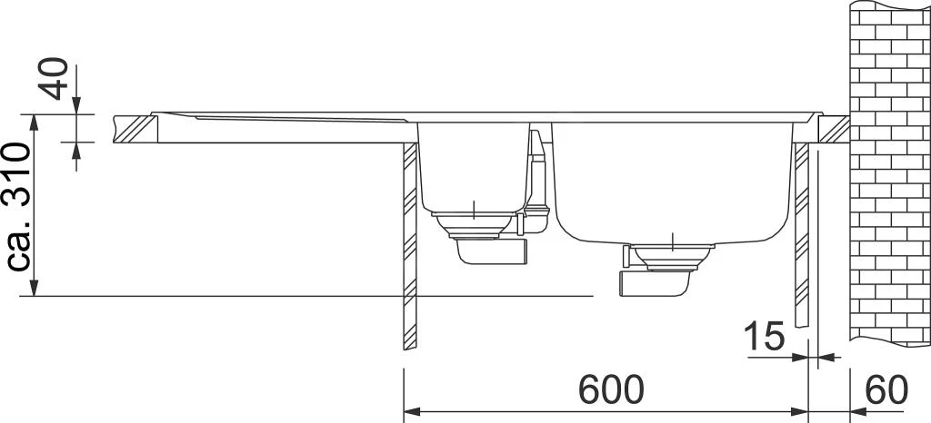 Franke Neptun - Spülbecken Edelstahl NEX 651/7, 1000x510 Mm 101.0120.276 – Bild 3