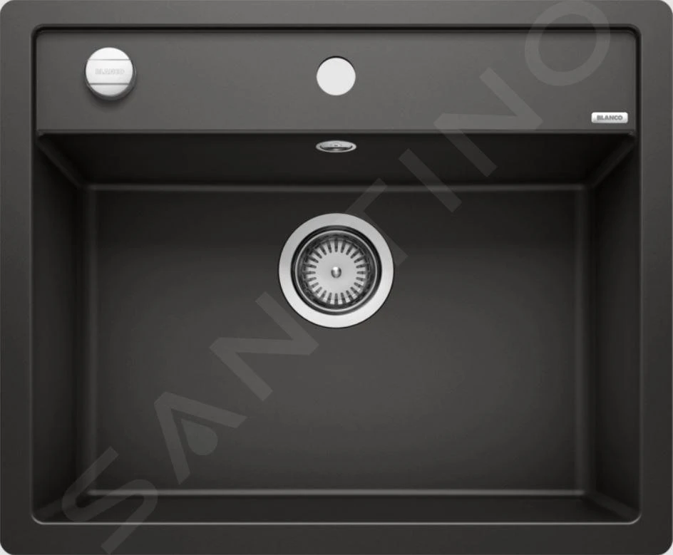 Blanco Dalago 6 - Silgranitspüle, 605x500 Mm, Mit Ablaufbedienung, Schwarz 525875