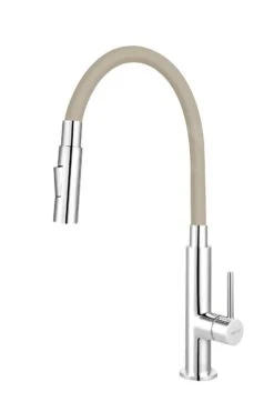 Novaservis Ferro - Küchenarmatur Mit Ausziehbarer Brause, 2 Düsen, Beige/chrom 70730,0BE