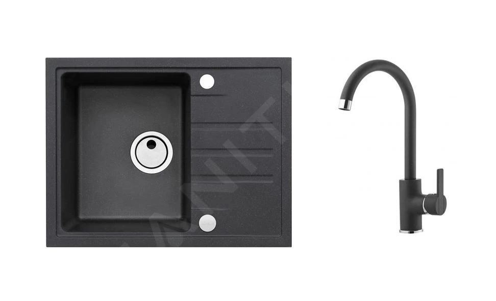 Alveus Sets - Spüle-Set Intermezzo 30 Und Armatur Tonia, Carbon SETA361