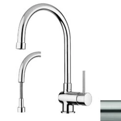 Paffoni Stick - Spültischarmatur Mit Ausziehbarer Brause, Edelstahl SK185ST