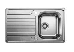 Blanco Dinas 45 - Spüle, 860x500 Mm, Mit Ablaufbedienung, Edelstahl Gebürstet 523378