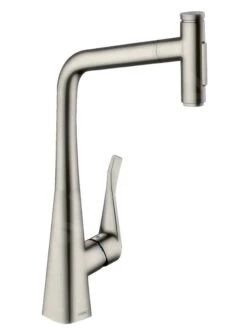 Hansgrohe M71 - Spültischarmatur M7117-H320 Mit Ausziehbarer Geschirrbrause, SBOX, Edelstahl 73816800