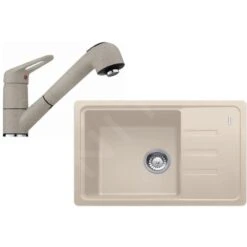 Franke Sets - Küchenset G118, Fragranitspüle BSG 611-62 + Armatur FC 9547.082, Sahara 114.0440.848