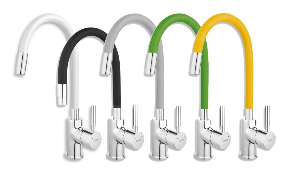 Novaservis Ferro - Spültischarmatur Mit Flexiblem Arm, Gelb/chrom 70710,0ZL – Bild 4