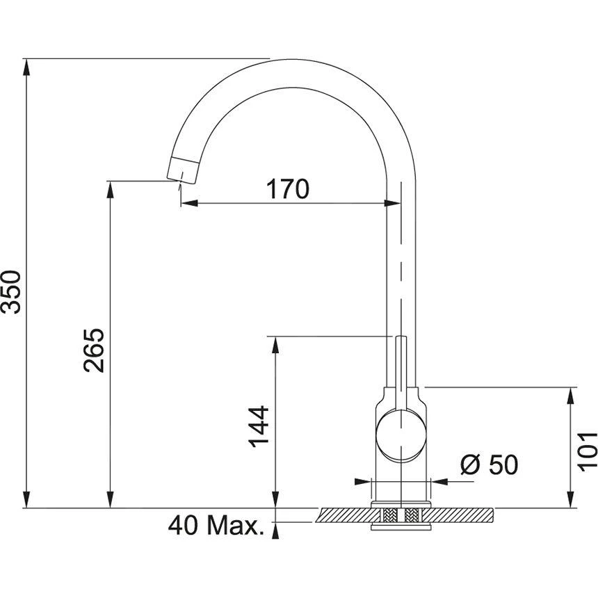 Franke Sets - Küchenset T101, Tectonite-Spüle SID 610-40 Und Armatur FP 9000.084, Grau 143.0675.709 – Bild 3