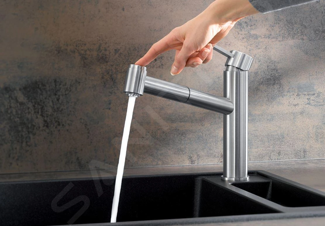 Blanco Ambis S - Spültischarmatur Mit Ausziehbarer Brause, Edelstahl Gebürstet 525124 – Bild 4