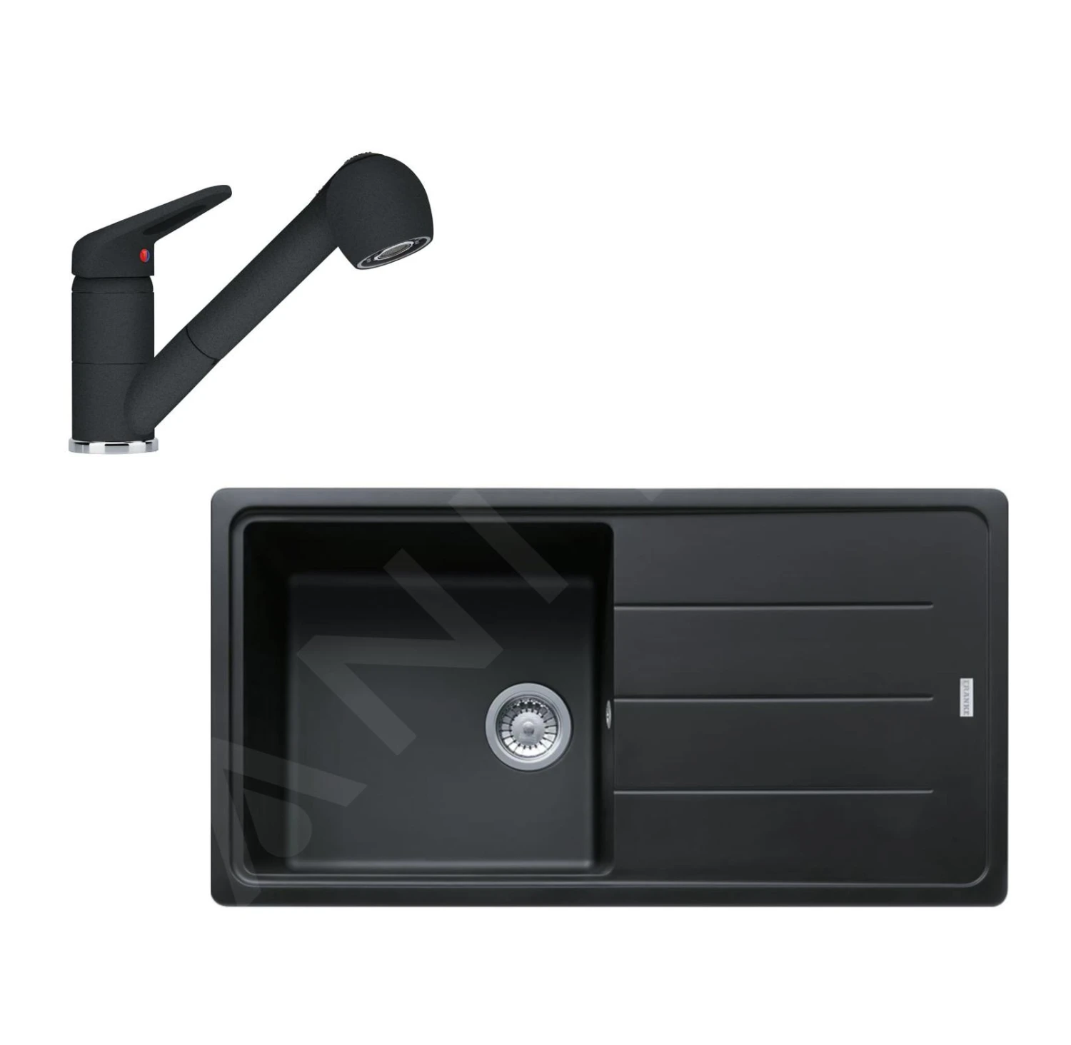 Franke Sets - Küchenset G138, Fragnitspüle BFG 611 Und Spültischarmatur FC 9547.424, Onyx 114.0510.594