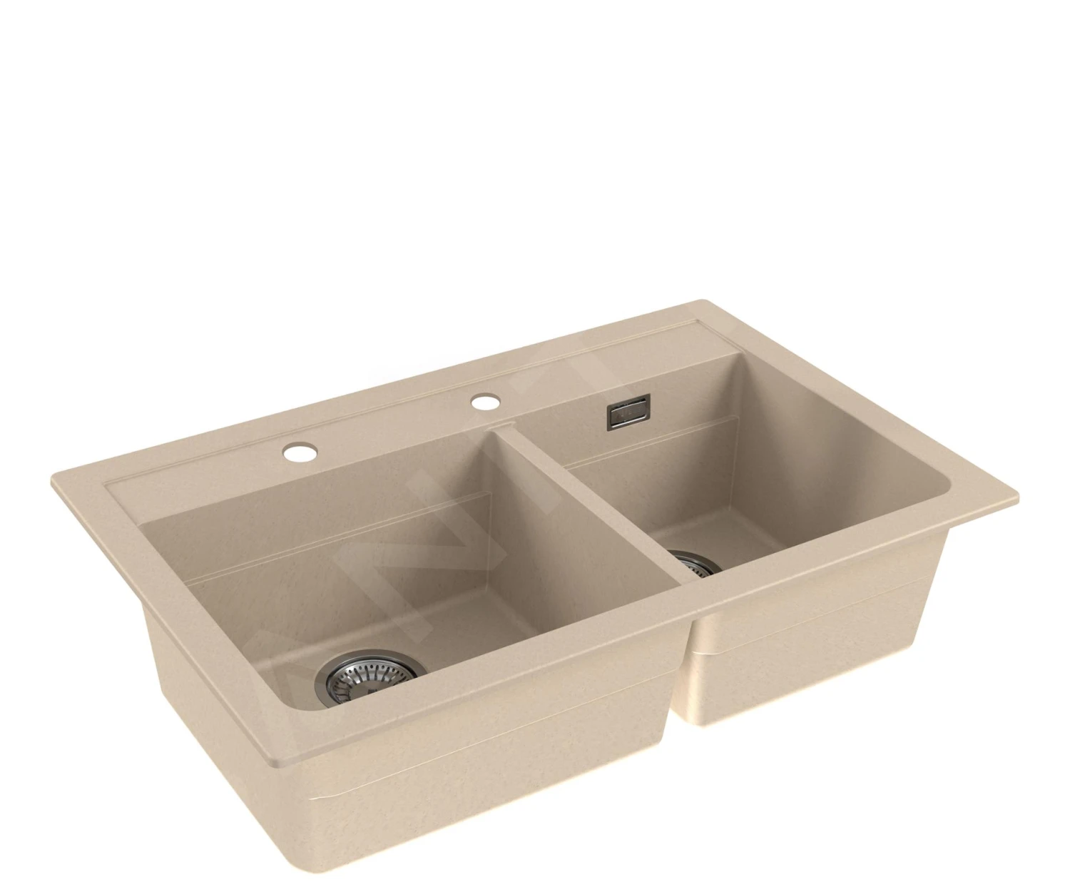 Alveus Atrox - Granit-Spüle 790x500 Mm, Mit Ablaufsystembedienung, Terra 1131999 – Bild 3