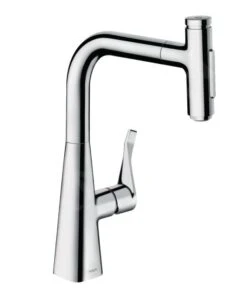 Hansgrohe M71 - Spültischarmatur M7117-H240 Mit Ausziehbarer Geschirrbrause, SBOX, Verchromt 73817000