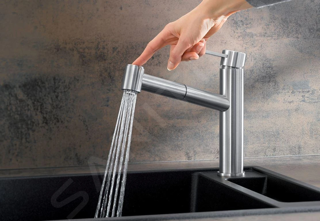 Blanco Ambis S - Spültischarmatur Mit Ausziehbarer Brause, Edelstahl Gebürstet 525124 – Bild 5