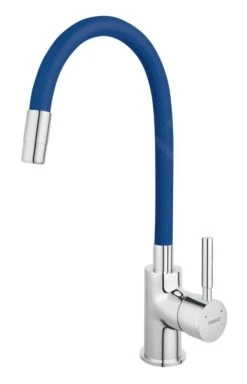 Novaservis Ferro - Spültischarmatur Mit Flexiblem Arm, Blau/verchromt 70710,0MD
