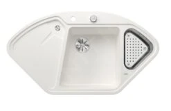 Blanco Delta II - Silgranitspüle, 1057x575 Mm, Mit Ablaufbedienung Und Zubehör, InFino, Weiß 523660