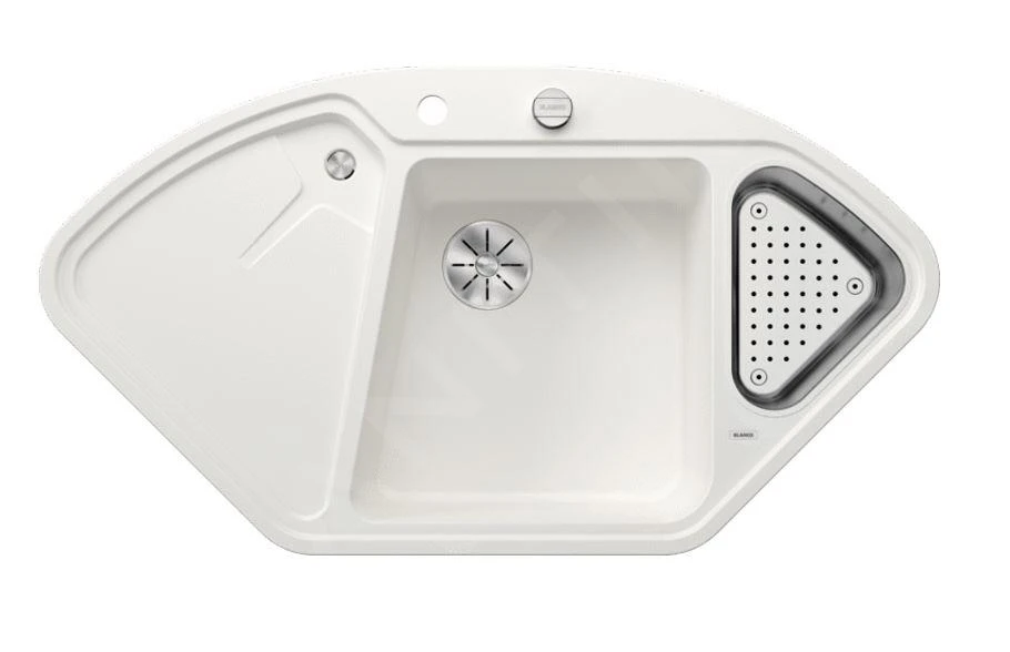 Blanco Delta II - Silgranitspüle, 1057x575 Mm, Mit Ablaufbedienung Und Zubehör, InFino, Weiß 523660