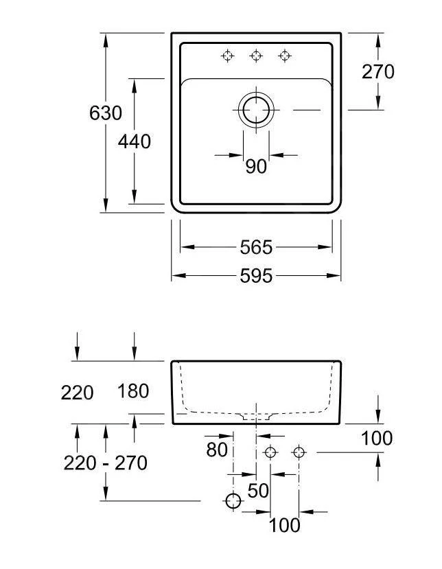 Villeroy & Boch Spültische - Keramikspüle 630x595mm Mit Ablaufgarnitur, CeramicPlus, Alpinweiß 632061R1 – Bild 2