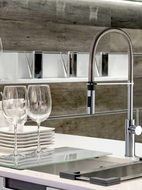 Paffoni Light - Spültischarmatur Mit Flexiblem Auslauf, Chrom LIG179CR – Bild 3