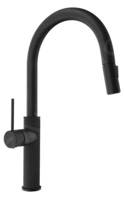 Sapho Wasserarmaturen - Spültischarmatur Mit Ausziehbarer Brause, Schwarz Matt FR576B