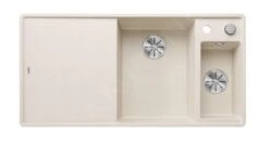 Blanco Axia III 6 - Silgranitspüle, 990x500 Mm, Mit Ablaufsystembedienung Und Zubehör, InFino, Soft Weiß 527049