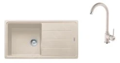 Franke Sets - SET G174, Fragranitspüle BFG 611 Mit Armatur FP 9000.082, Sahara/Sahara 114.0619.596