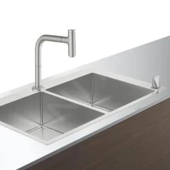 Hansgrohe Abwäschen - Küchenset - Spültisch + Spültischarmatur C71-F765-10, Edelstahl 43203800