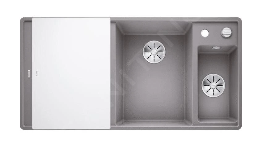 Blanco Axia III 6 - Silgranitspüle, 990x500 Mm, Mit Ablaufbedienung Und Zubehör, InFino, Aluminium 523491 – Bild 3