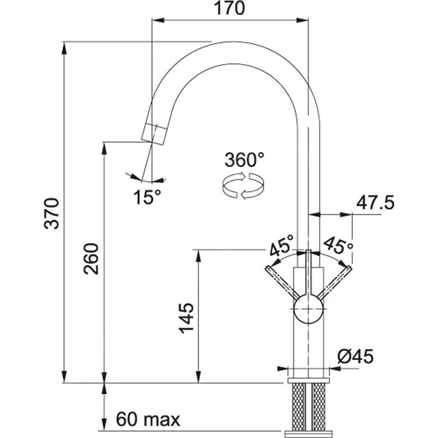 Franke Sets - Set G218, Fragranit Spülbecken CNG 611-78 TL/2 Und Küchenarmatur FP 0408.031, Onyx/Chrom 114.0650.816 – Bild 3