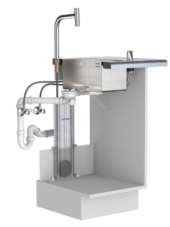 Hansgrohe Abwäschen - Küchenset - Spültisch + Spültischarmatur C51-F770-10, Graphitschwarz / Verchromt 43221000 – Bild 4