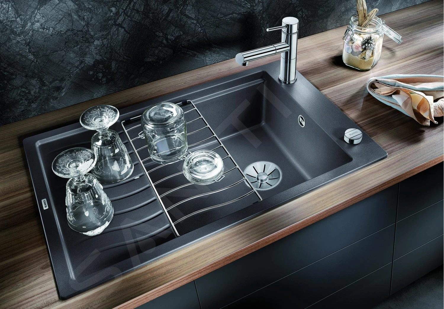 Blanco Elon XL 6 - Silgranitspüle, 780x500 Mm, Mit Ablaufsystembedienung, Anthrazit 524834 – Bild 3