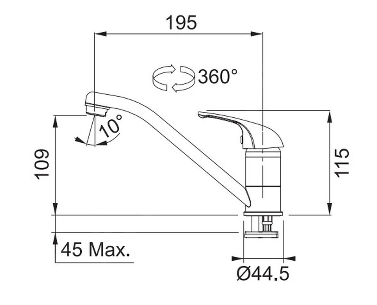 Franke Sets - Küchenset N32, Spülbecken Edelstahl ETN 611-58 + Küchenarmatur FB 250, Chrom 101.0283.215 – Bild 4