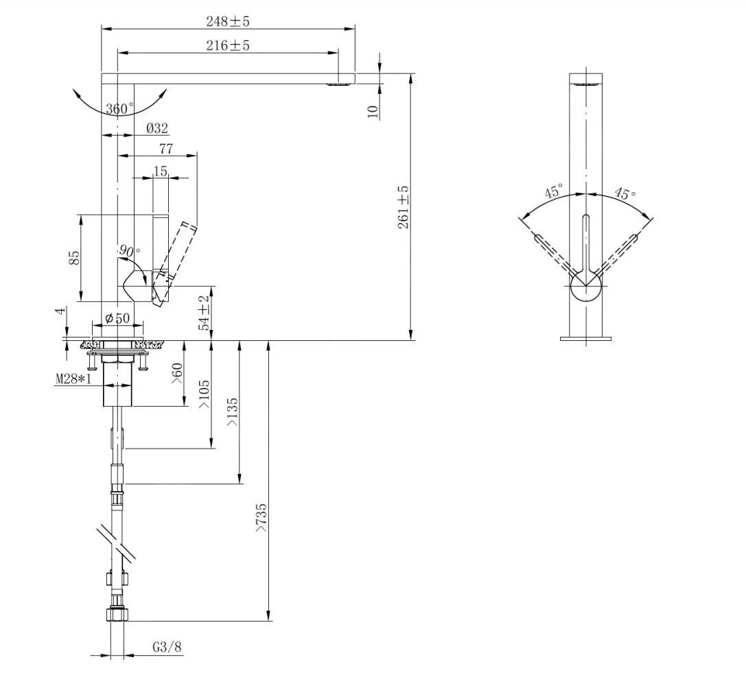 Villeroy & Boch Finera - Spültischarmatur, Anthrazit 92700005 – Bild 2