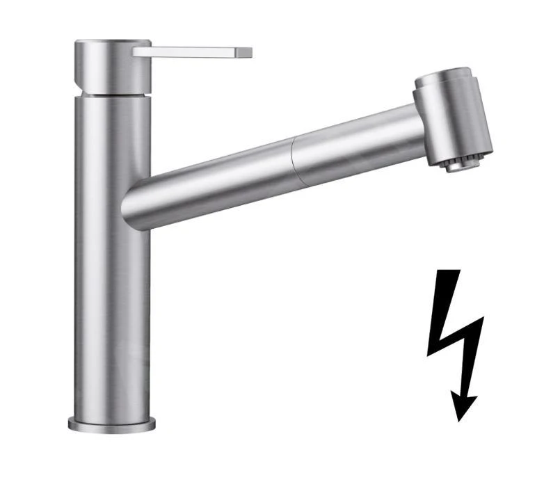 Blanco Ambis S - Spültischarmatur Mit Ausziehbarer Brause, Edelstahl Gebürstet 525124