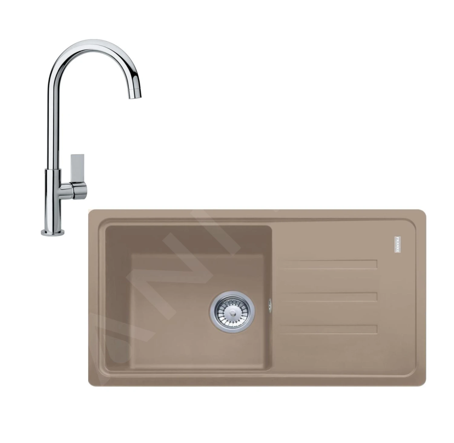 Franke Sets - Küchenset G119, Fragnitspüle BSG 611-78/39 Und Spültischarmatur FP 0408.031, Kaschmir/verchromt 114.0510.437