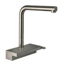 Hansgrohe M81 - Spültischarmatur Aquno Select, Mit Ausziehbarem Auslauf Und Flachem Brausestrahl, Edelstahl 73836800