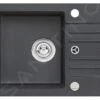 Alveus Cortina - Granit-Spüle 580x420 Mm, Mit Ablaufsystembedienung, Carbon 1117076
