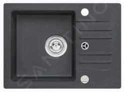 Alveus Cortina - Granit-Spüle 580x420 Mm, Mit Ablaufsystembedienung, Carbon 1117076