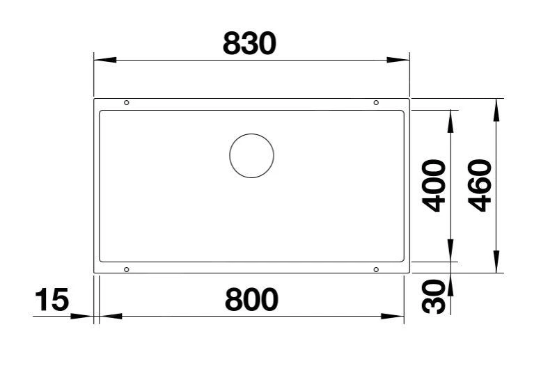 Blanco Subline 800 - Silgranitspüle, 830x460 Mm, Schwarz 526005 – Bild 2