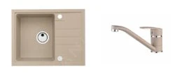 Alveus Sets - Spüle-Set Intermezzo 30 Und Armatur Nina, Beige SETA001