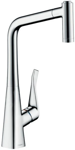 Hansgrohe M71 - Spültischarmatur M7116-H320 Mit Ausziehbarer Geschirrbrause, SBOX, Verchromt 73801000