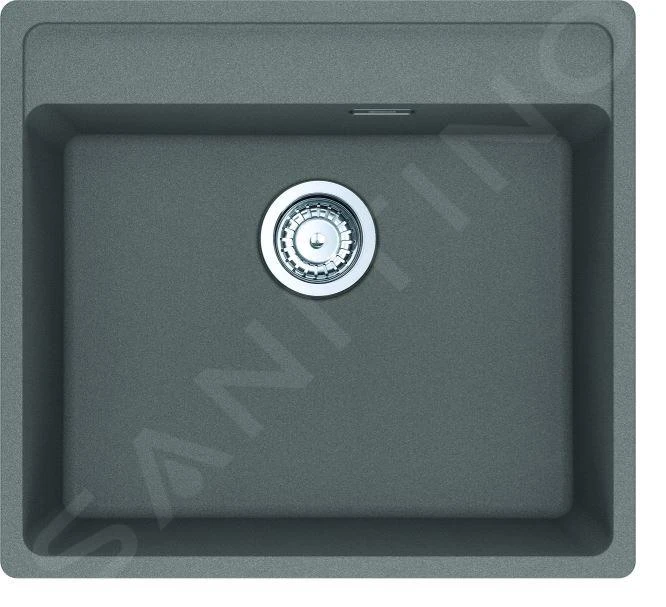 Franke Sets - Set G244, Fragranitspüle MRG 610-52 RTL Und Armatur FP 0408.031, Grauer Stein / Chrom 114.0675.599 – Bild 4