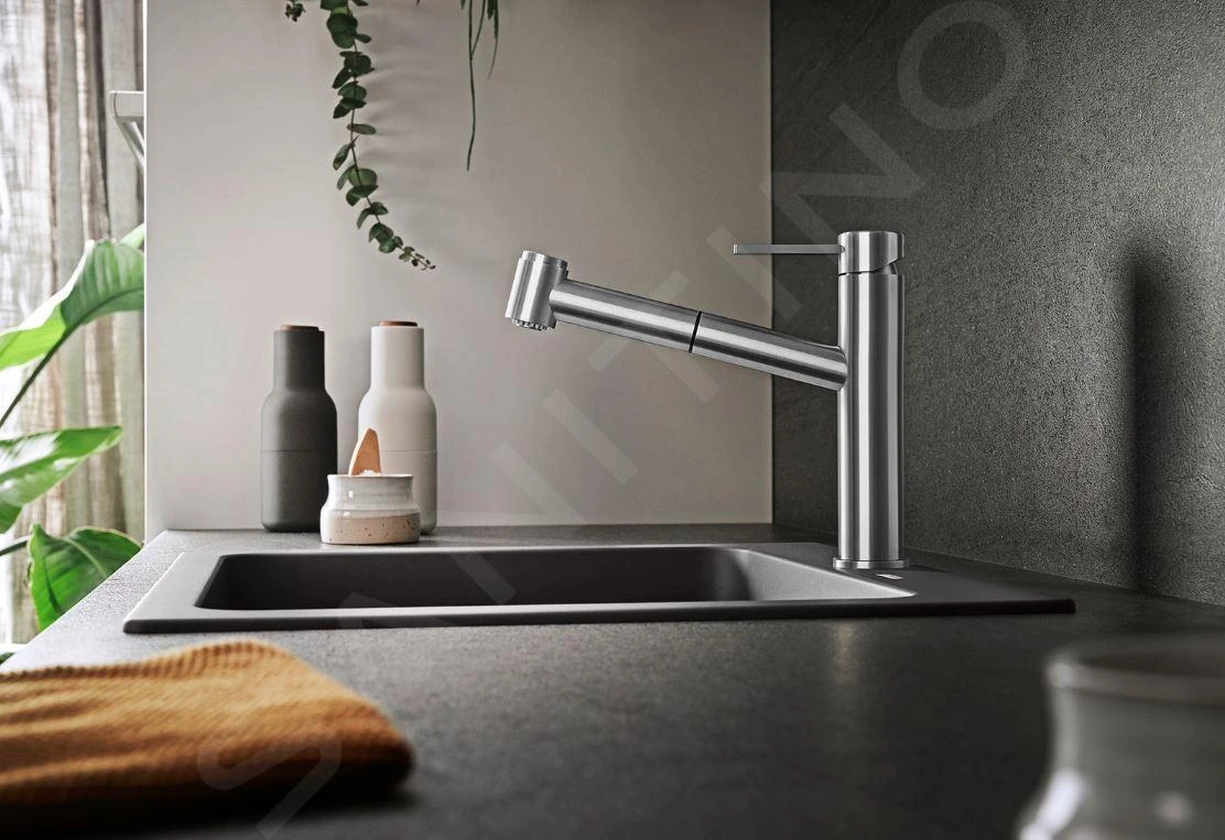 Blanco Ambis S - Spültischarmatur Mit Ausziehbarer Brause, Edelstahl Gebürstet 525124 – Bild 3