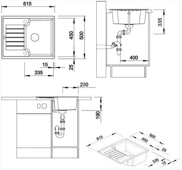 Blanco Zia 40 - Silgranitspüle, 615x500 Mm, Aluminium 516919 – Bild 2