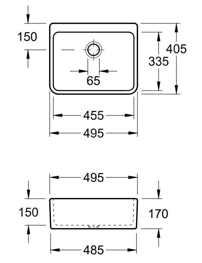 Villeroy & Boch O.novo - Spülbecken, 495x405 Mm, Keramik, CeramicPlus, Alpinweiß 632100R1 – Bild 2